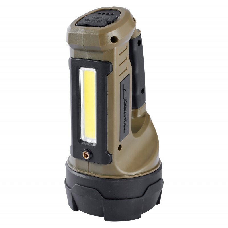 Ozark Trail 2000 Lumen Dual Source LED wiederauf ladbarer Scheinwerfer mit 5000 mAh Power Bank, Olive