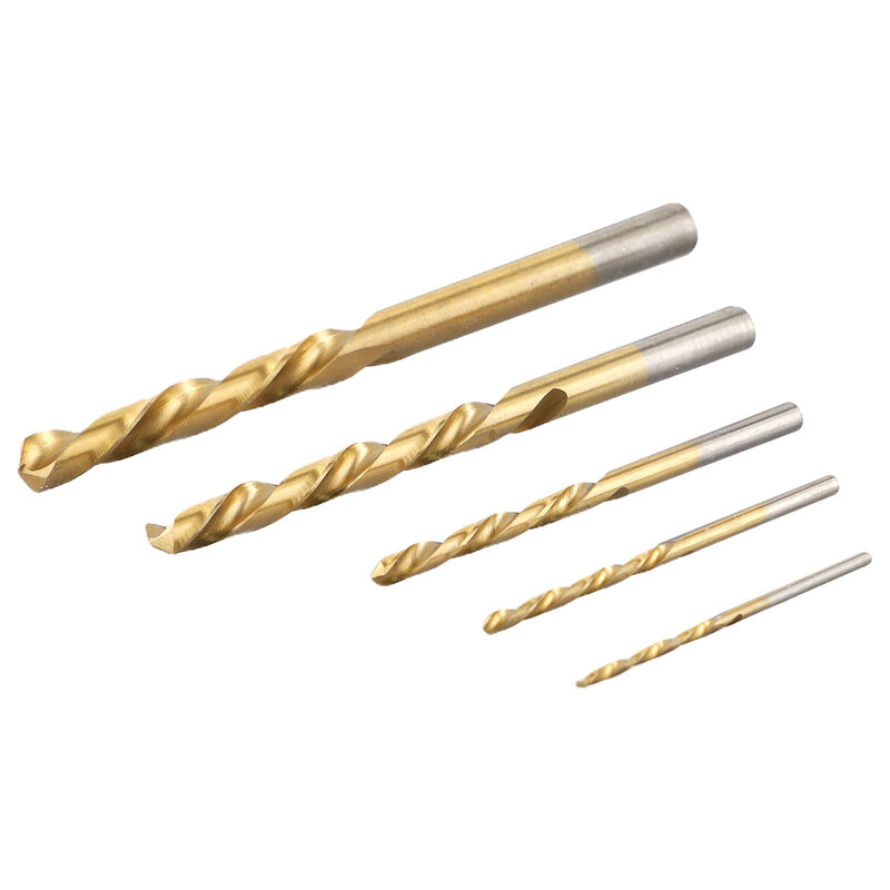 5Pcs Drill Bit Left Hand Drill Straight Shank HSS 3.2-8.7mm Electrical Drill Power Tool Woodworking Carpentry Accessories