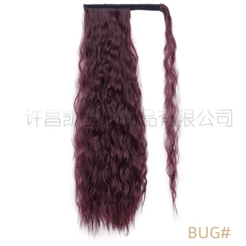 Ace Xuchang Peluca de fibra química, extensiones de cabello rizado de lana, cola de caballo femenina, pelucas europeas y americanas