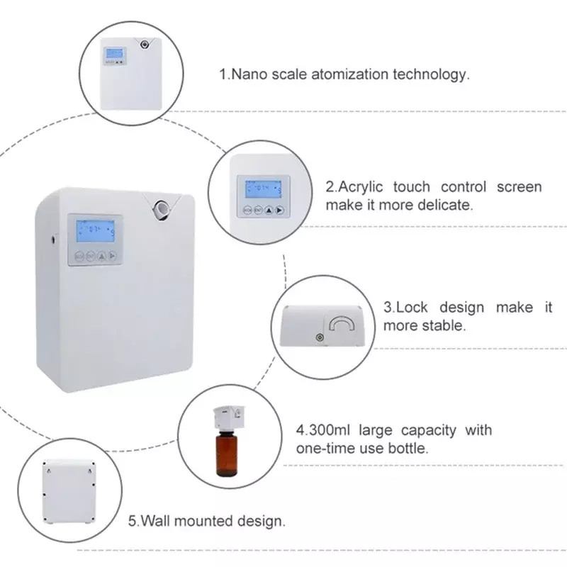Difusor de Aroma sin agua, dispositivo de fragancia aromática para hogar y Hotel, 300ml, Control WIFI, función de temporizador
