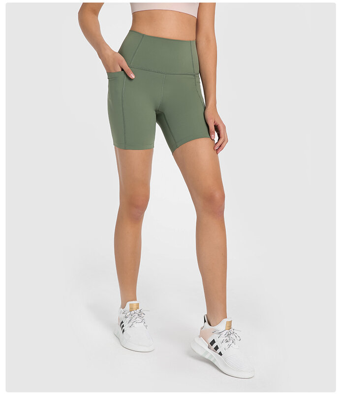 Pantalones cortos de entrenamiento para mujer, mallas deportivas de cintura alta, a la moda, para gimnasio