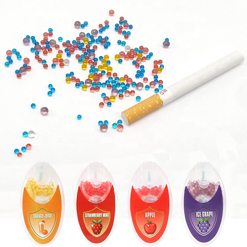 Bolas de clic de menta para tubos de cigarrillos, cápsulas de bolas de sabor para cigarrillos, mentol Crush, 100 unidades por caja