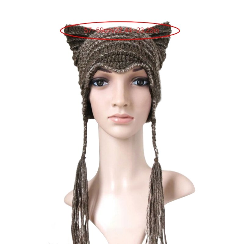 Pequeño sombrero Y2k sombrero cuerno gorros oreja gato sombrero punto sombrero con