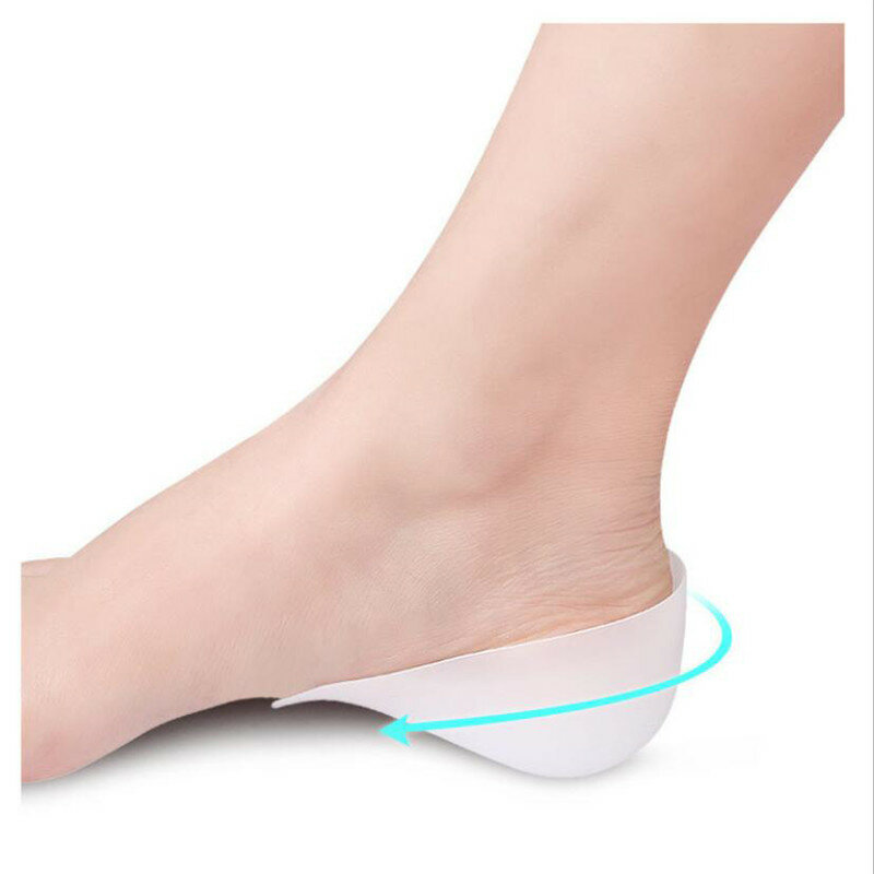 Unissex invisível altura elevação aumentar palmilhas silicone elástico calcanhar almofada de proteção para os pés das mulheres dos homens calcanhar palmilha escondida