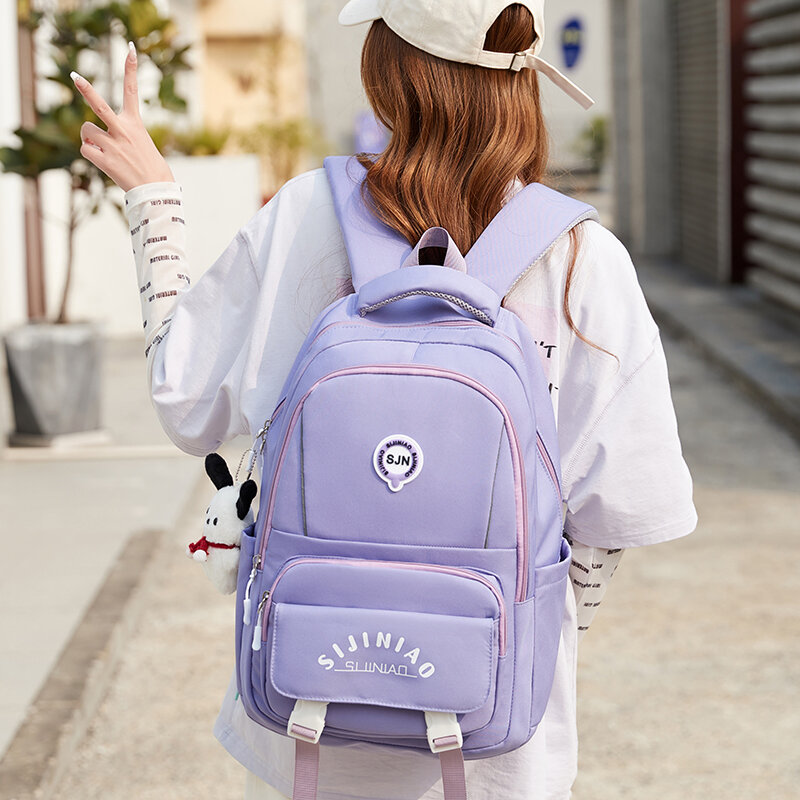2024 new girls backpack casual fashion large capacity schoolbag primary middle school students college women backpack cute water
