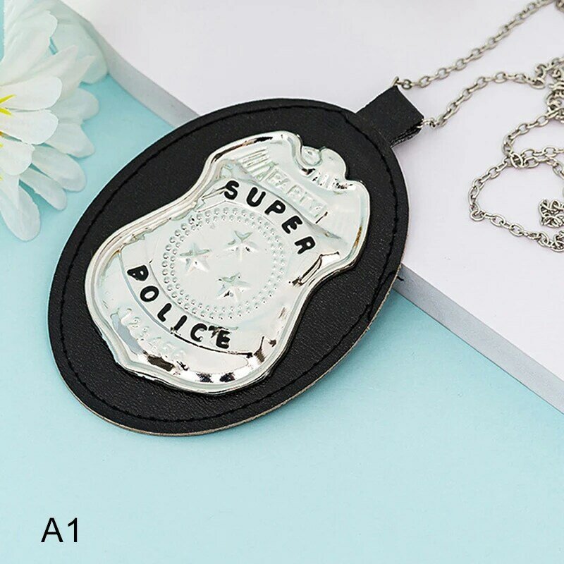 Dress Up Occupation Pretend Play America Police Special Agent Officer Badges Card ID Cards Holder With Chain And Belt Clip