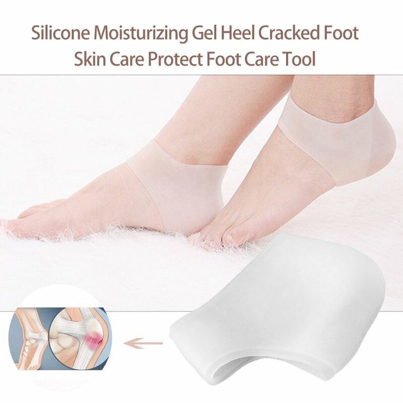 Silicone hidratante gel calcanhar meias rachado pé cuidados com a pele proteger pé rachado lavável ferramenta de cuidados de saúde monitores massageador