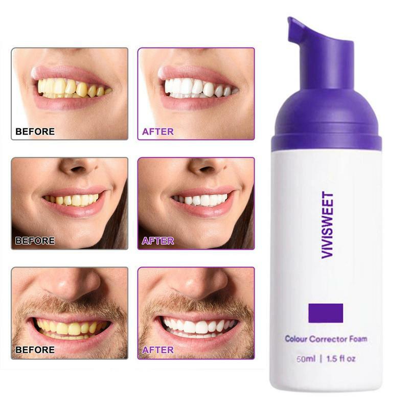 50ml Toothpaste Purple Color Corrector Toothpaste For Teeth White Brightening Tooth Care Toothpaste Reduce Yellowing Drop Ship