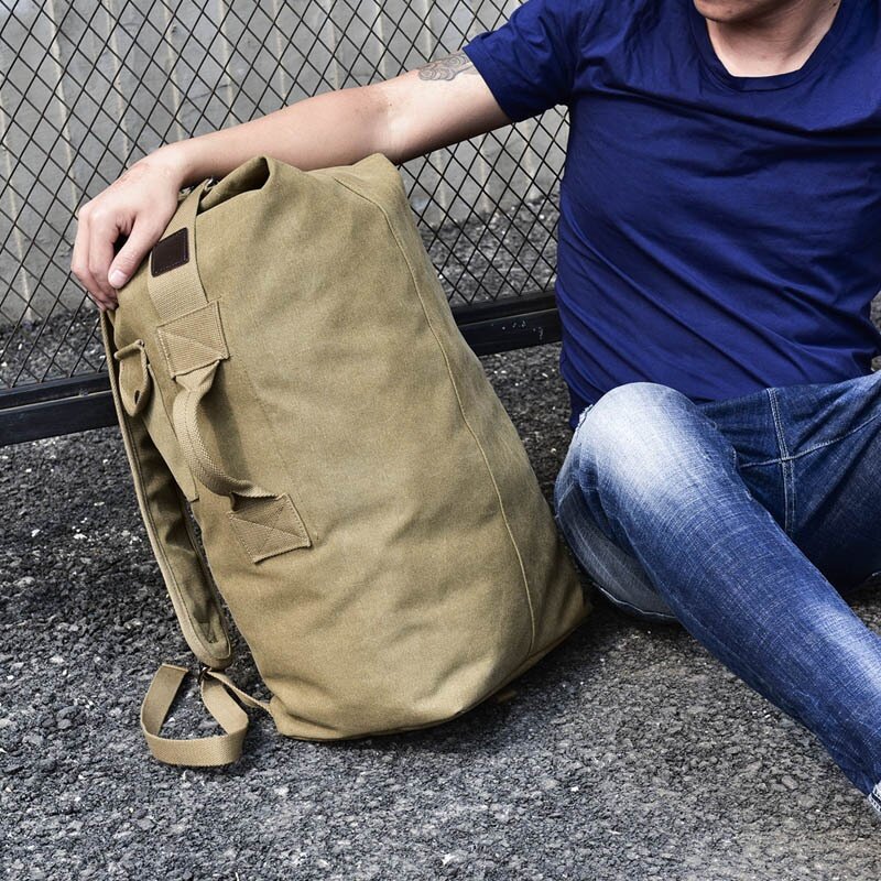 Large Outdoor Travel Bag Wholesale Durable Canvas Outdoor Travel Duffels Backpack Cool Men's Waterproof Travel Bag