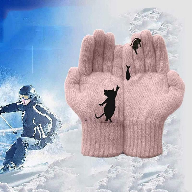 Хлопковые перчатки для кошек и фанатов, перчатки для кошек и птиц, хлопковые Оригинальные перчатки для холодной погоды, теплые перчатки для женщин и мужчин