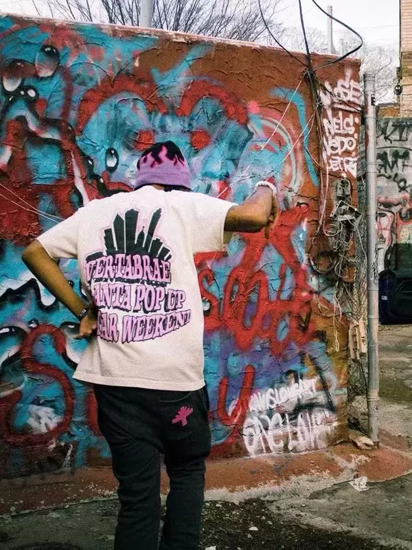 CPFM XYZ T เสื้อแนวโน้ม Graffiti ผู้ชายผู้หญิง Vertabrae 2021เกลือฆ่าหอยทากไม่ Playas แอตแลนตา Kanye West Hip Hop สไตล์ Tshirt
