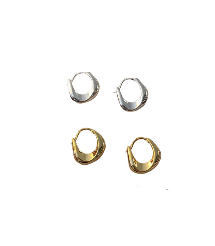 Orecchini in argento Sterling 925 per donna Ear Hoop Versatile Sweet Girl Fashion Jewery accessori per regali di capodanno
