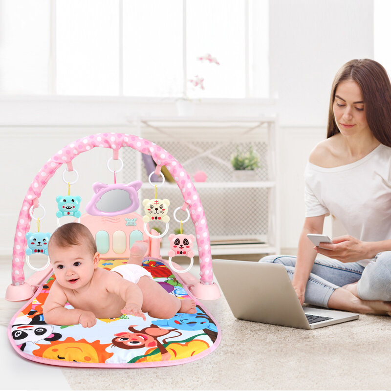 Baby Pedal piano for children Music piano Fitness frame toy Climbing mat Newborn musical instrument Appease piano WYW