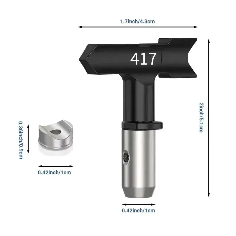 Smaster-bico preto para pulverizador de tinta airless, bico de pulverização, ponta reversível para pulverização, 1 parte, 311/ 315/413/517/519/211/625