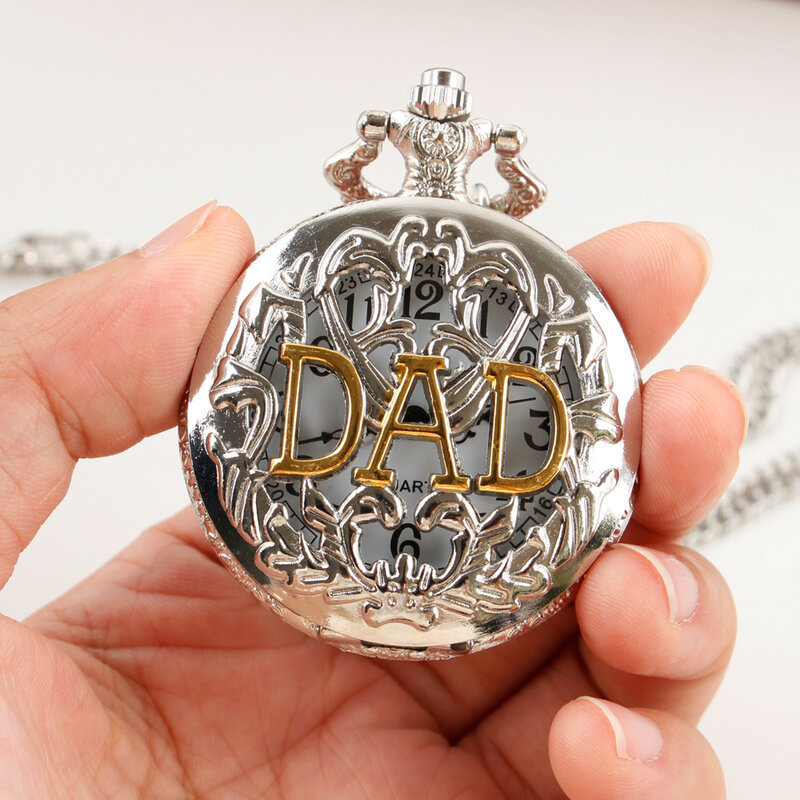 Orologio a catena da uomo di recente con orologio da tasca a vibrazione antico in lega Casual durevole elegante serie di regali per papà per Daliy Life