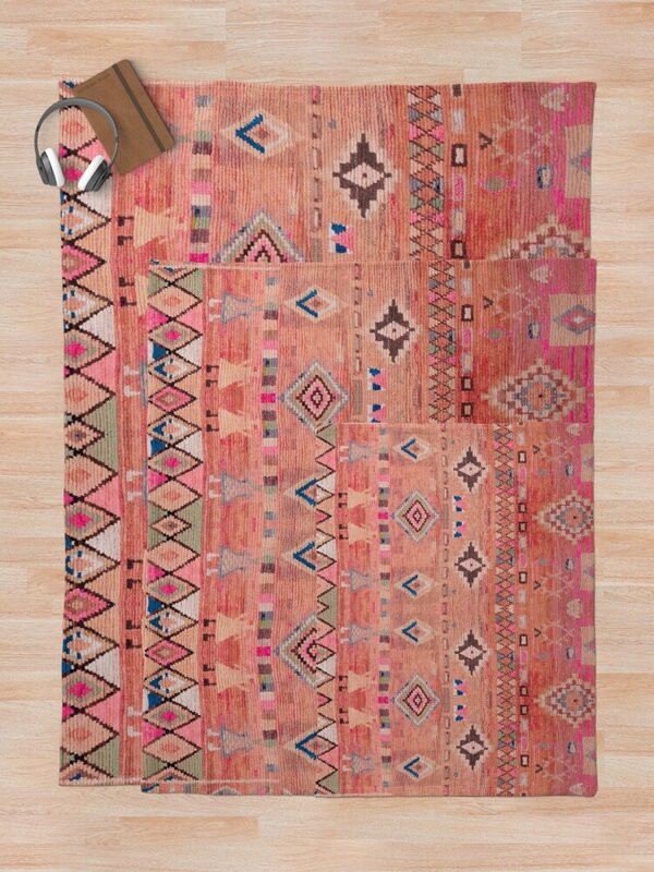 Tapis berbère marocain traditionnel, couverture à jeter lourde pour bébé, couvertures de styliste
