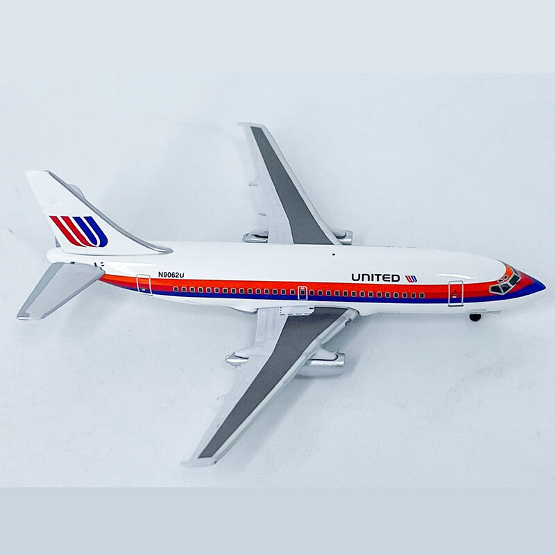 Die Cast Alloy Plastic Aircraft Model, americano Boeing 737-200, Escala 1:500, Toy Gift Collection, Simulação Display Decoração