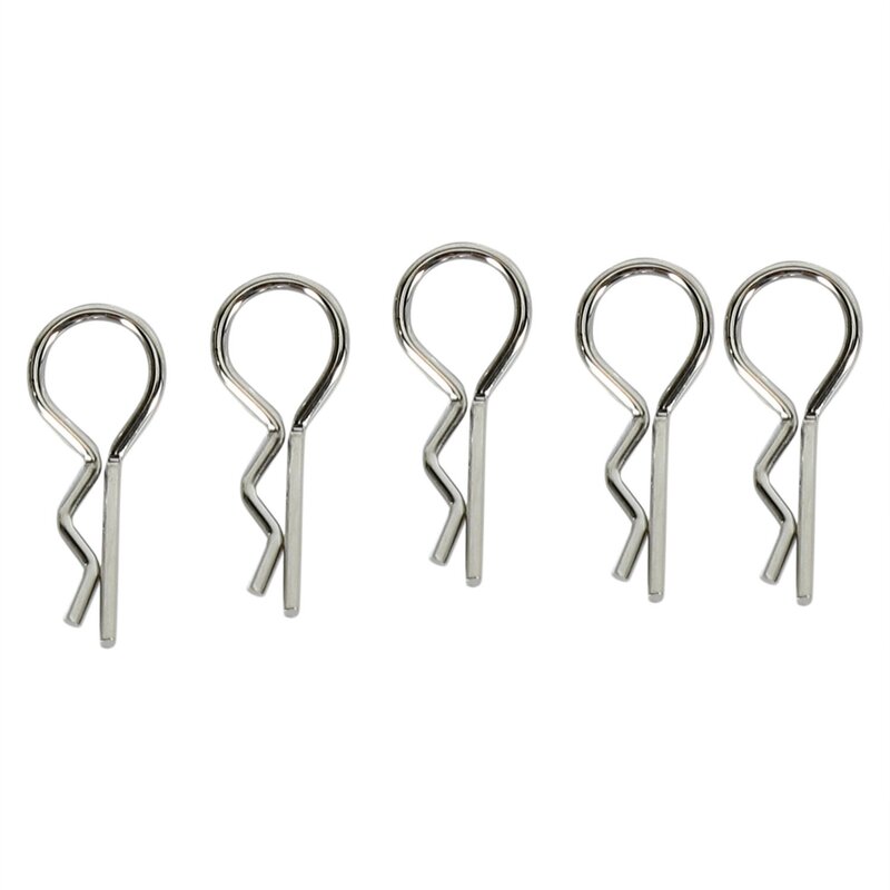 50Pcs Stainless Steel Body Clips Shell Cover Pin Bend for 1/10 RC Car Remote Control Toys Hsp Redcat Exceed Spare Parts