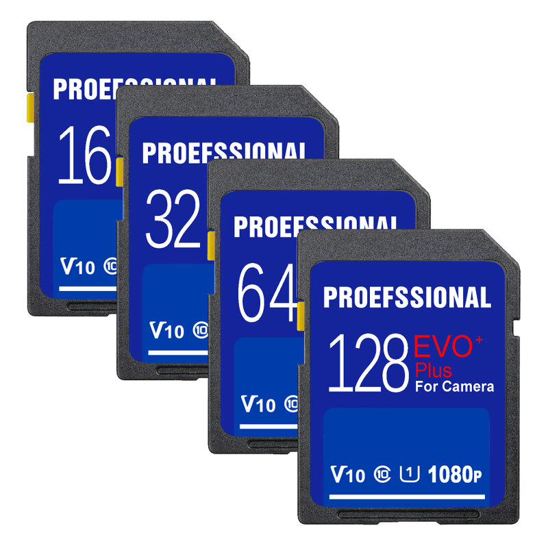 Tarjeta SD de 32GB, 64GB, 128GB, 256GB, U1, U3, V30, 4K, para cámara Canon, Nikon, SLR, grabación de vídeo 4K