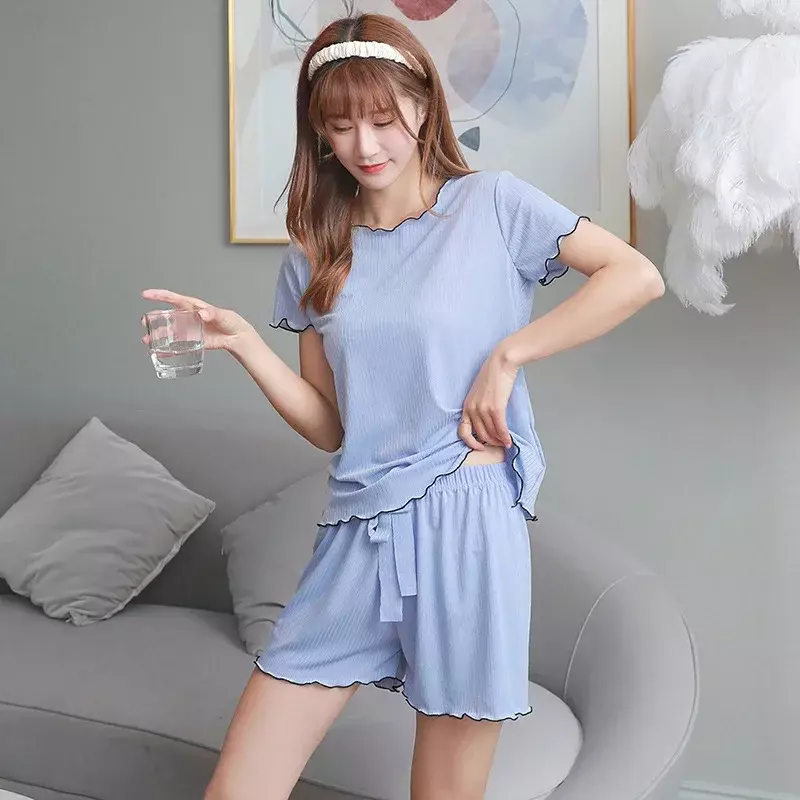 Женская летняя пижама в виде шорт