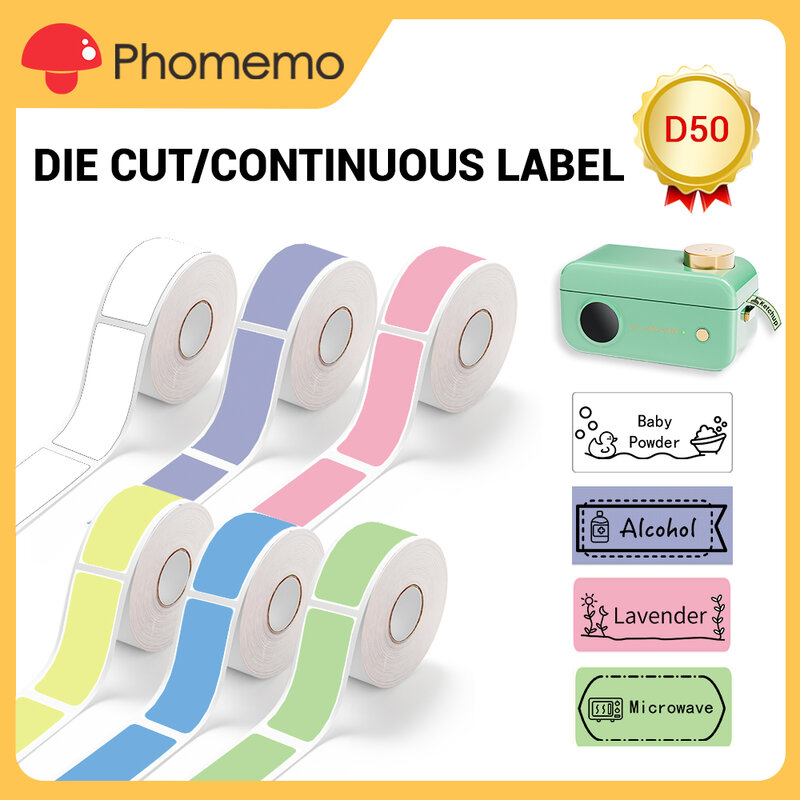 Phomemo-máquina de etiquetado de código de barras para escuela, hogar y oficina, máquina térmica autoadhesiva D50