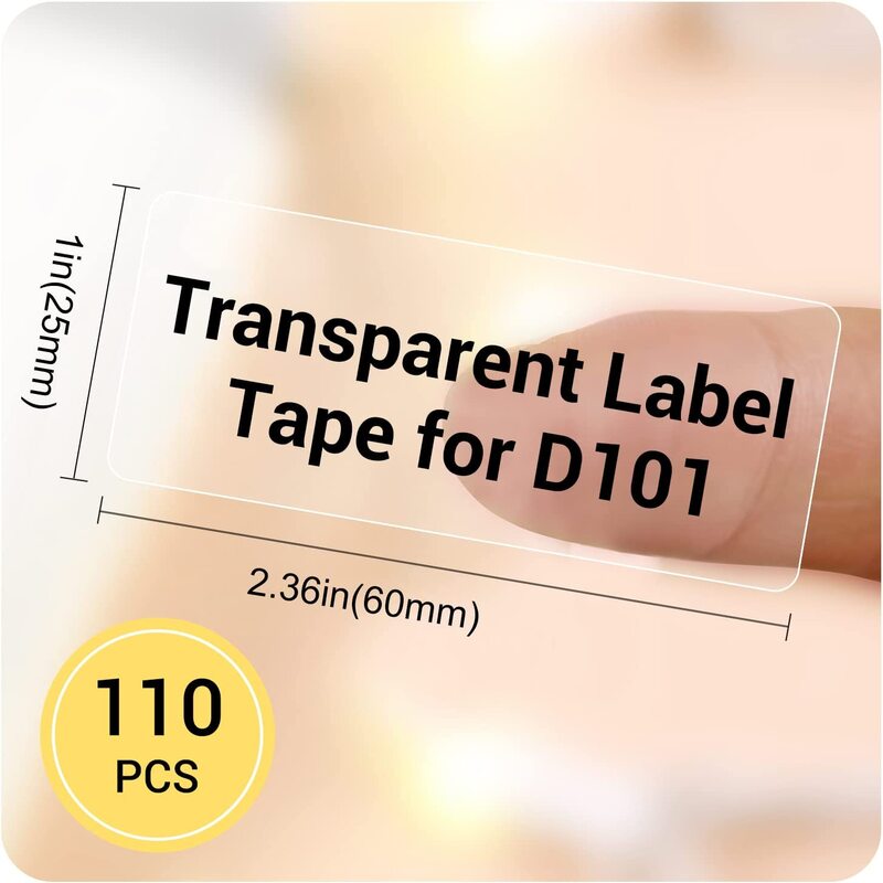 Niimbot D101 Transparante Label Printing Paper Clear Waterdichte Naam Sticker Zelfklevende Sticker Kleuterschool Boek Potlood