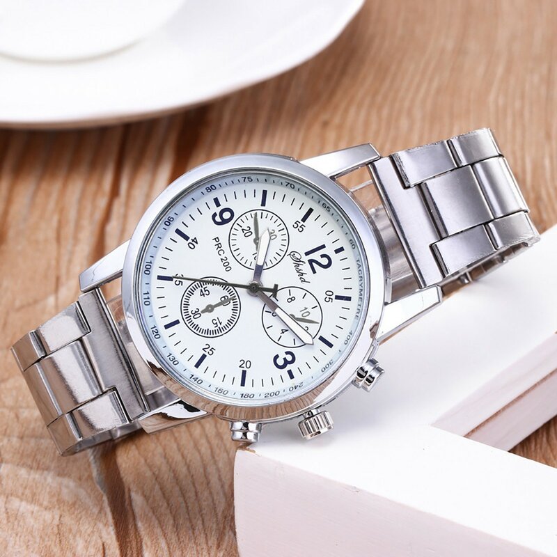 Marca luxo quartzo neutro relógio masculino, relógio de pulso analógico, pulseira de aço, moda, masculino