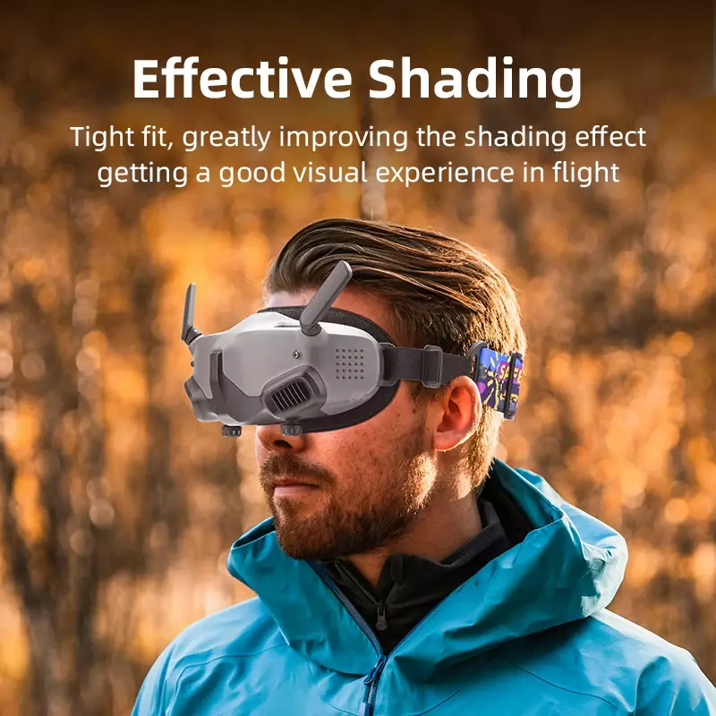 BRDRC Eye Pad per occhiali DJI 2 Soft Foam Cover Light-Shielding Eye Mask Cover protettiva per la pelle di ricambio per accessori AVATA