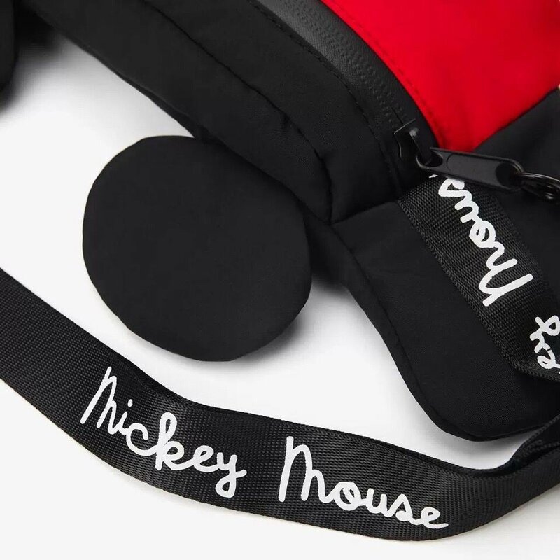 Tas Kurir Lucu Desain Baru untuk Anak-anak Mickey Tas Dada Dompet Koin Merah Cocok untuk Luar Ruangan Kasual Trendi Mode Kartun Anak Laki-laki dan Perempuan