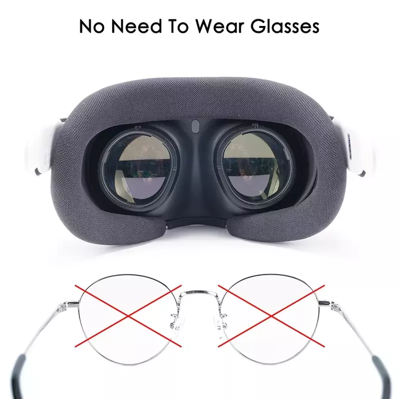 Óculos Anti-Azul Armação Magnética, Lentes de Prescrição VR, Lente Miopia, Anti-Reflexo, Meta Quest 3 Acessórios