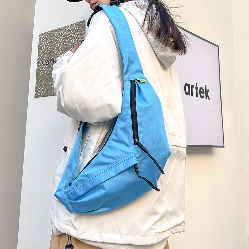 Tittoegirls borsa sul petto borsa sportiva per coppia borsa in tessuto di Nylon borsa a tracolla per coppia multifunzionale in stile College retrò