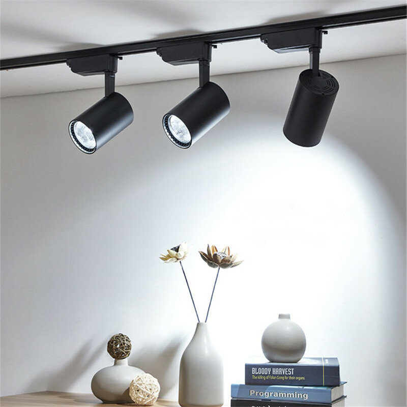 LED Track Light 10/20/30W COB Rail Lamp Aluminum Rail Spotlight Fixture Spot Lighting for Home 220V Modern Lighting