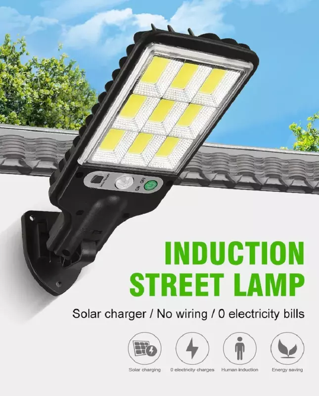 Wilder's New Outdoor LED Solar Street Light Human Body Induction Garden Light Home Lighting Remote Control Small Wall Light