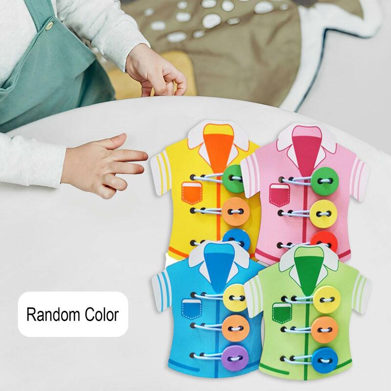 Busy Board Clothes Buckle Learning Early Educational Life Skills Clothes Buttons for Daycare Car Preschool Outgoing Great Gift