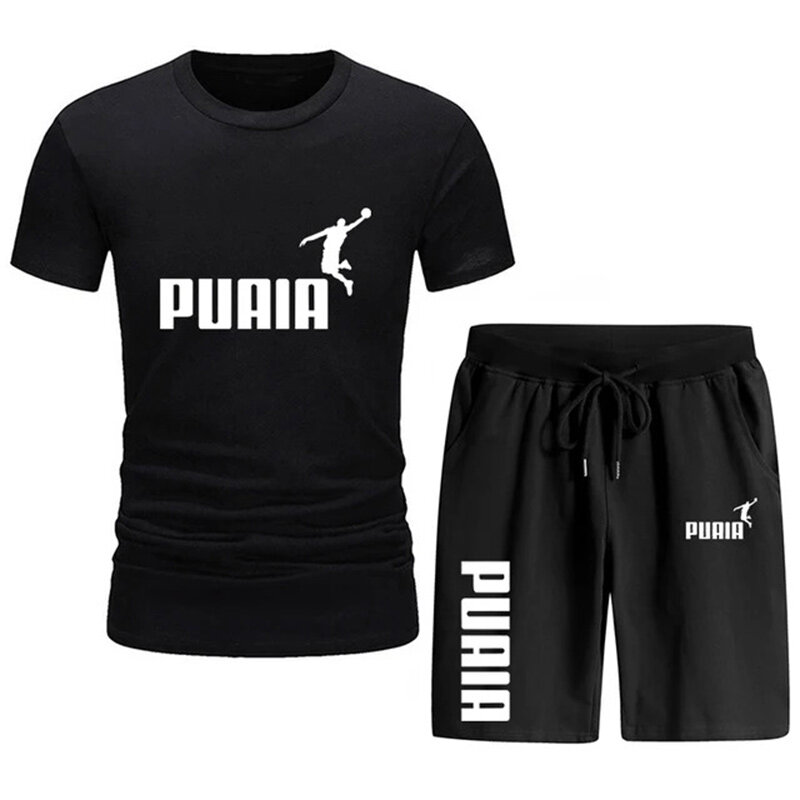 Summer Mens Tracksuit Cotton T-shirts Sport Shorts Tee Shirts Outfits Casual Fashion Short Sleeve Jogging Set Male Gym Sportwear
