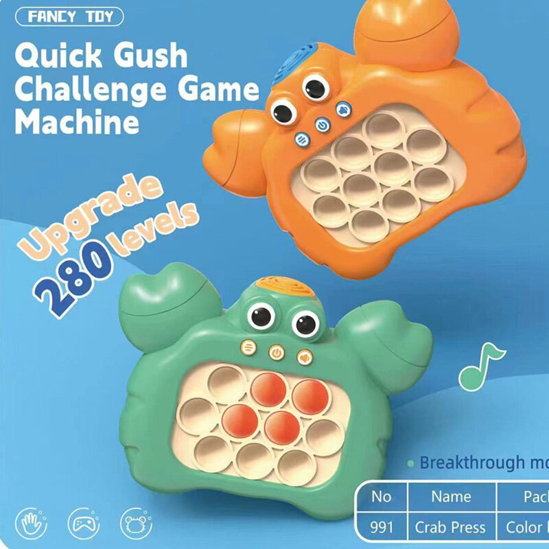 Children Press It Game Fidget Toys Pinch Sensory Quick Push Handle Game Squeeze Relieve Stress Decompress Toy for Kids Children