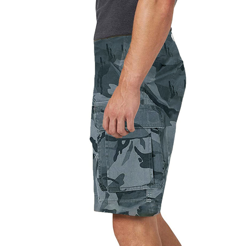 Calção masculino com camuflagem ao ar livre, calça masculina de ferramentas, casual, calção de verão multi bolso, novo, 2024