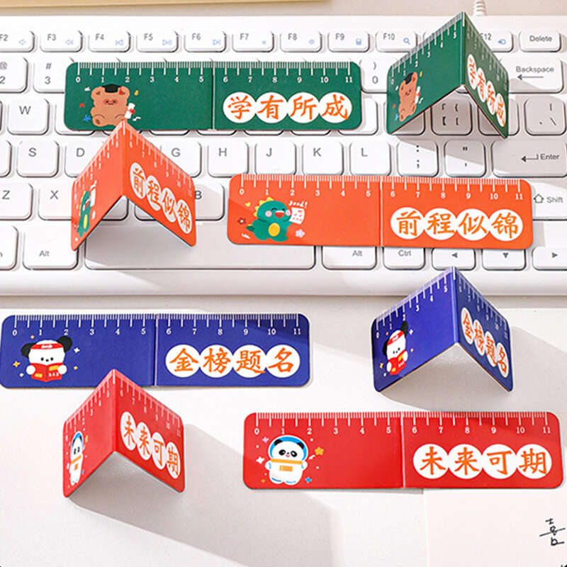 Kawaiiクリスマスマグネット定規、折りたたみ式磁気ブックマーク、かわいいクリエイティブページマーカークリップ、オフィス文房具用品、1個