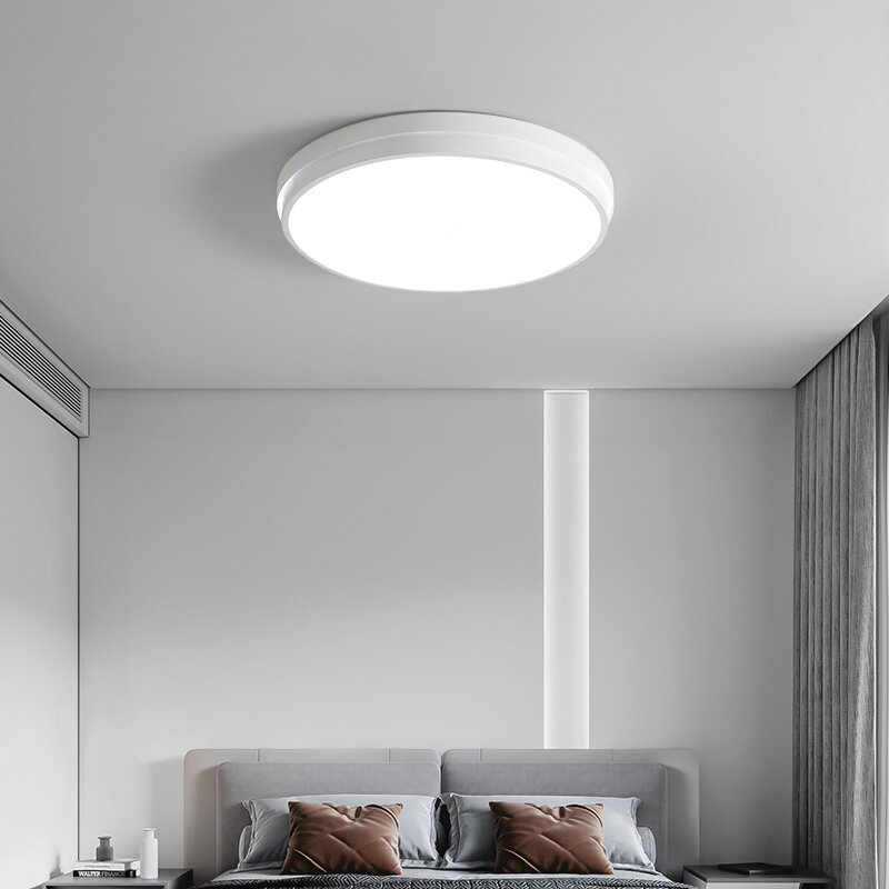 Rodada embutida LED luzes de teto, sala lâmpada, lâmpada do quarto, atmosfera moderna simples, Nordic Restaurant lâmpada, varanda lâmpada, novo