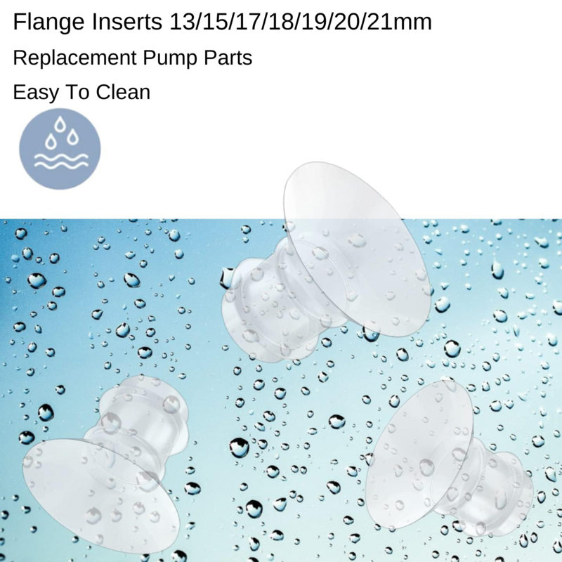 14pc Flange Inserts 13/15/17/18/19/20/21mm,Compatible with S9/S10/S12 etc 24mm Wearable Breast Pump,Breast Pump Flange Insert
