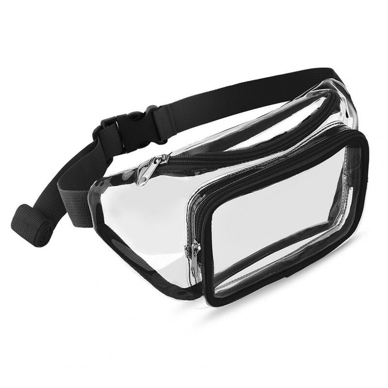 Transparent Fanny Pack with Adjustable Strap Large Capacity Waterproof Quick Release Clear Waist Bag for Men Women