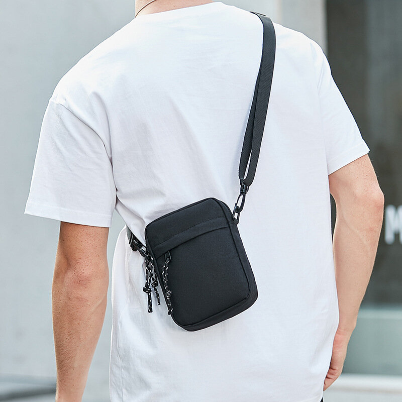 Новинка 2024, Мужская многофункциональная легкая сумка через плечо на молнии для отдыха на открытом воздухе, трендовая сумка через плечо