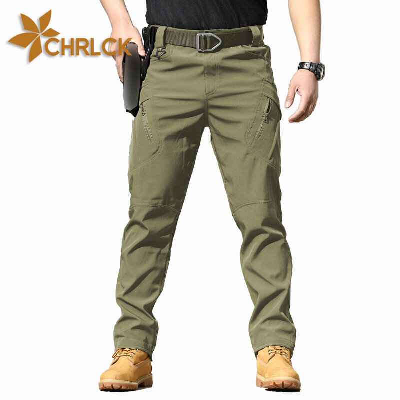 CHRLCK pantalones tácticos antiarañazos para hombre, pantalones elásticos para senderismo, caza, pesca, Camping, impermeables, resistentes al desgaste