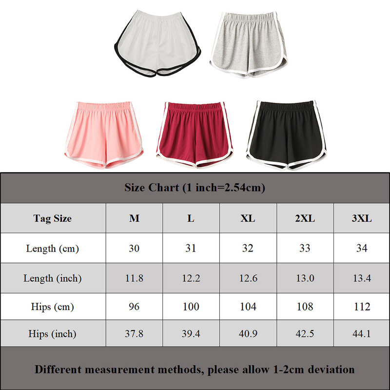 Pantalones cortos deportivos para mujer, Shorts informales de cintura elástica, Verano