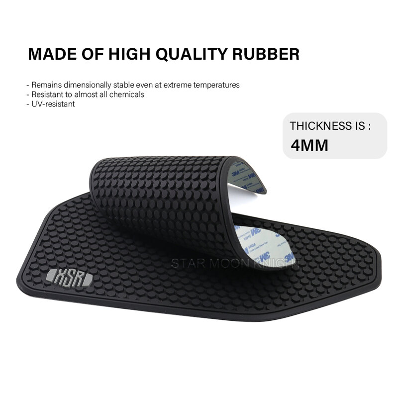 Almohadillas protectoras de combustible para Yamaha XSR900 XSR 900 2022, pegatinas protectoras de almohadilla de tracción de agarre de rodilla, pegatina decorativa antideslizante
