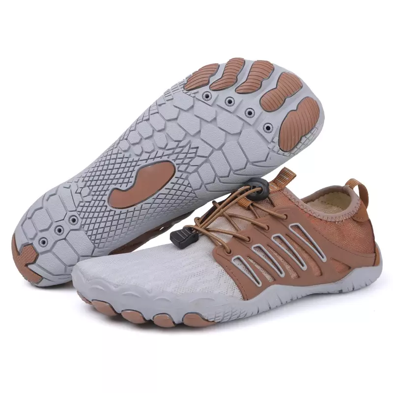 Men Mesh Beach Shoes Barefoot Upstream Beach Surfing Shoes Non-slip Quick Dry River Aqua Shoes Swimming Fishing Boating Water