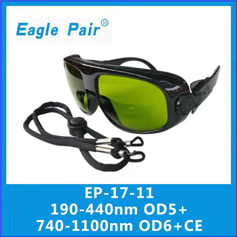 EP-17 755nm 808nm 980nm 1064nm okulary ochronne laserowego 190-440nm OD5 + 740-1100nm OD6 +