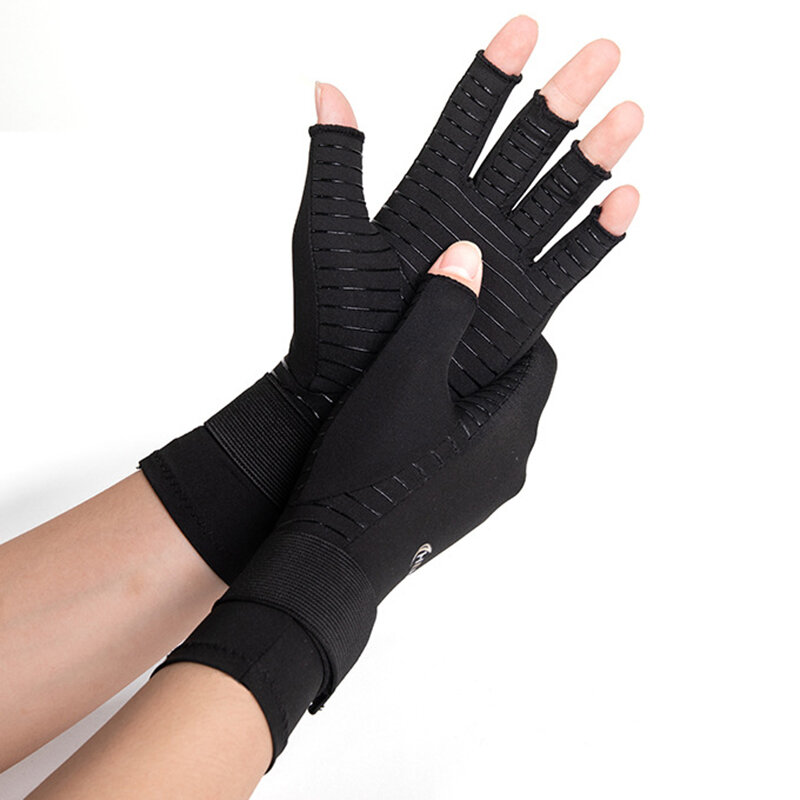 Artriti-guantes de compresión para hombre y mujer, antideslizantes, resistentes al desgaste, alargados, ligeros y transpirables, para Fitness