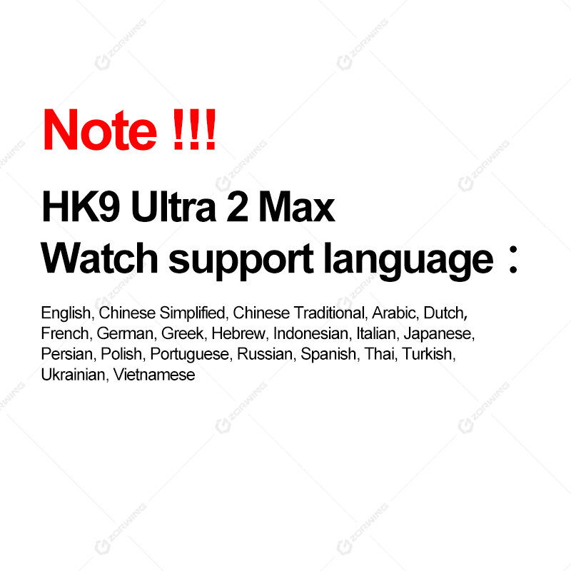 HK9 Ultra 2 Max AMOLED Smartwatch para homens e mulheres, 2GB ROM, Álbum de fotos, NFC, Bússola, Chat, GPT, Heart Rate, Sport Watch, Novo, 2022