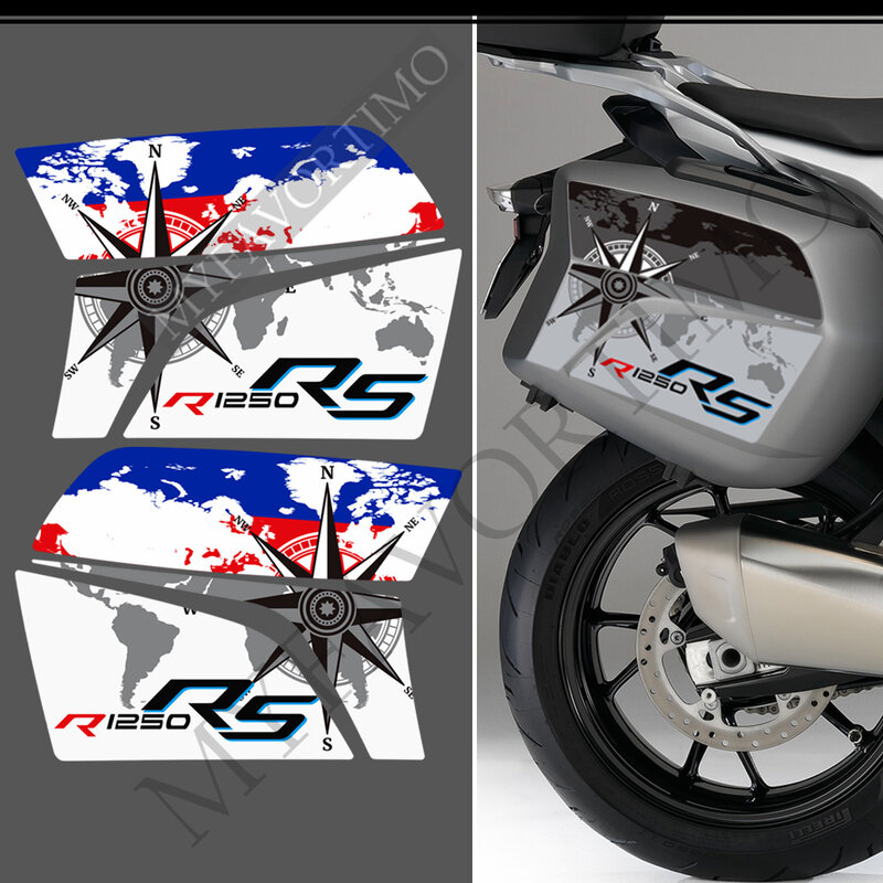 Autocollants de moto avec Logo emblème pour BMW R1250RS R 2018 RS R1250, 2019, 2020, 2021, 2022, 1250, pour sacoches de bagages de coffre